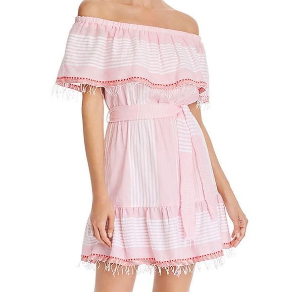 Lemlem Dresses & Skirts - Lemlem New Relik Off Shoulder Dress Misty Rose Medium
